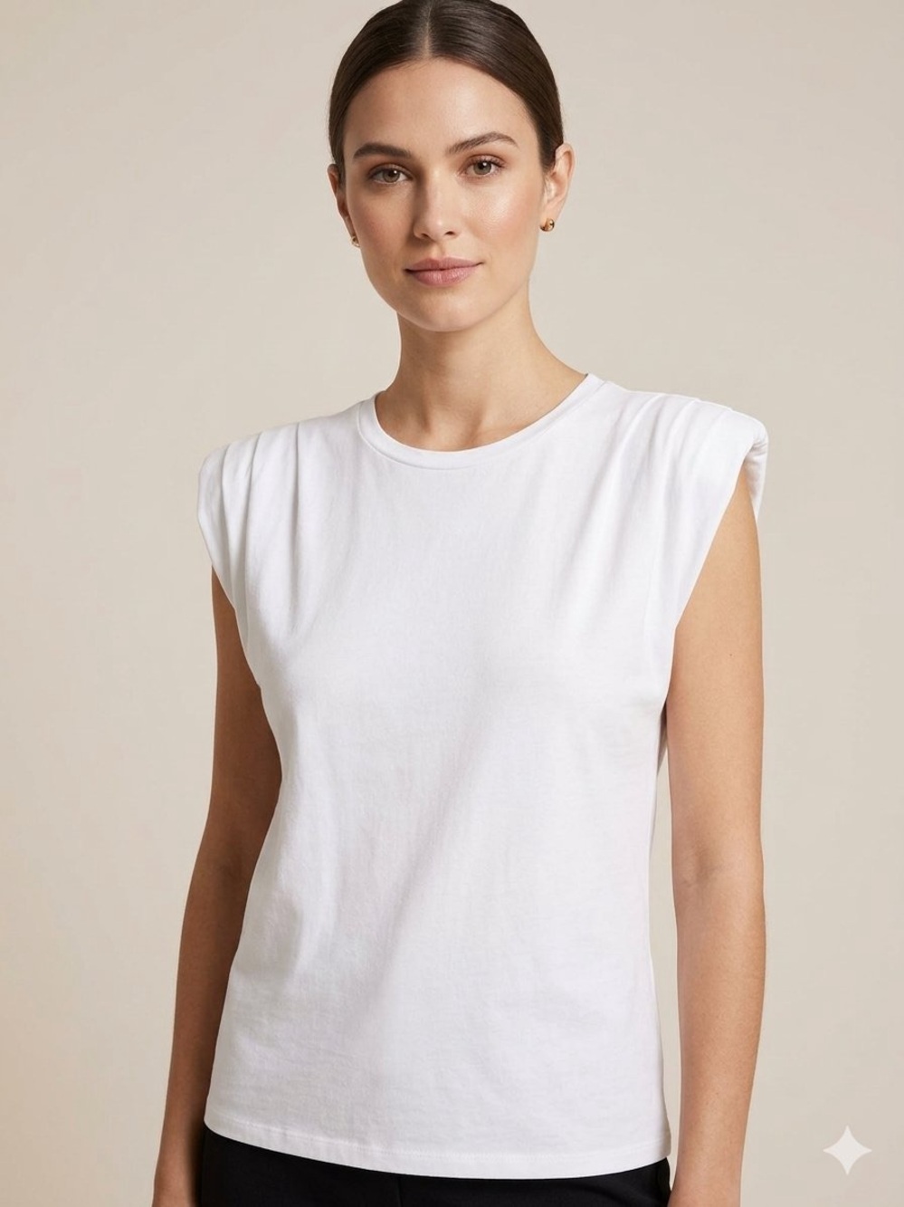 St. Roche NWT Echo Structured Shoulder Tee White Size Large